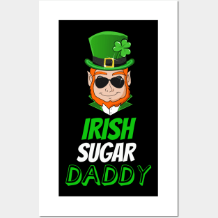 Funny Saint Patricks Day Irish Sugar Daddy Leprechaun Posters and Art